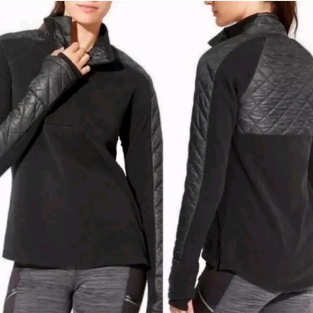 Athleta Vortex Black Half Zip Sweater